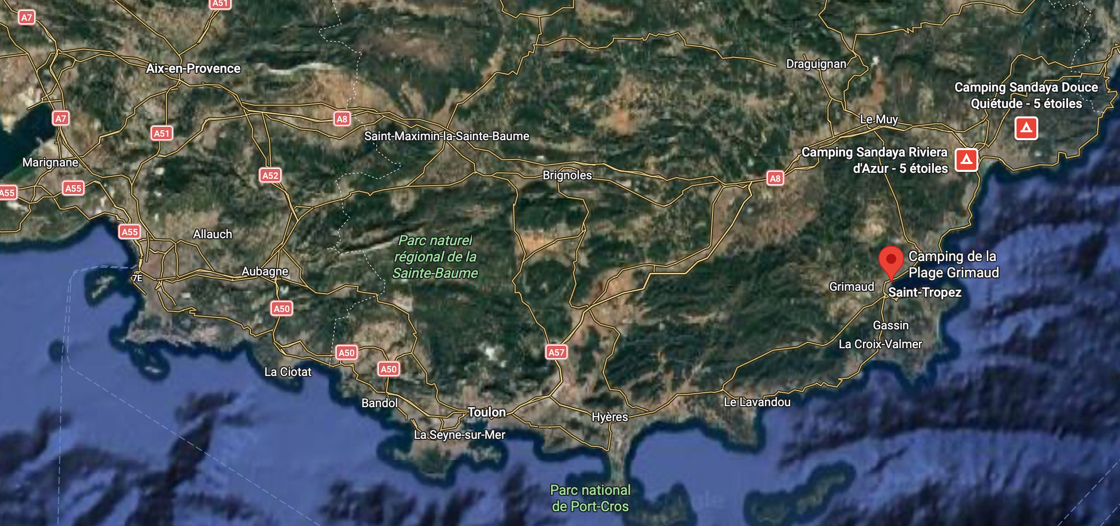 Maps la plage Grimaud